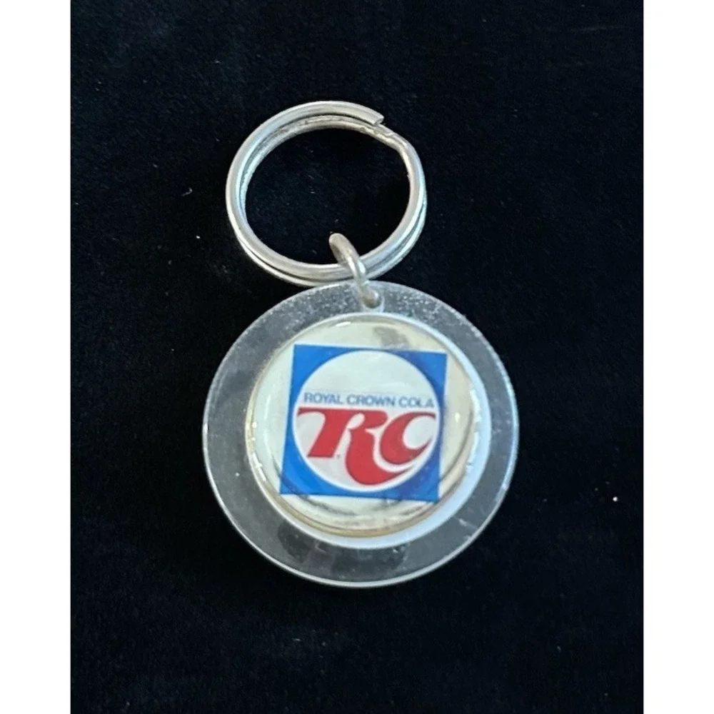 VINTAGE ADVERTISING ROYAL CROWN COLA RC JASPER Keychain Fob Keyring